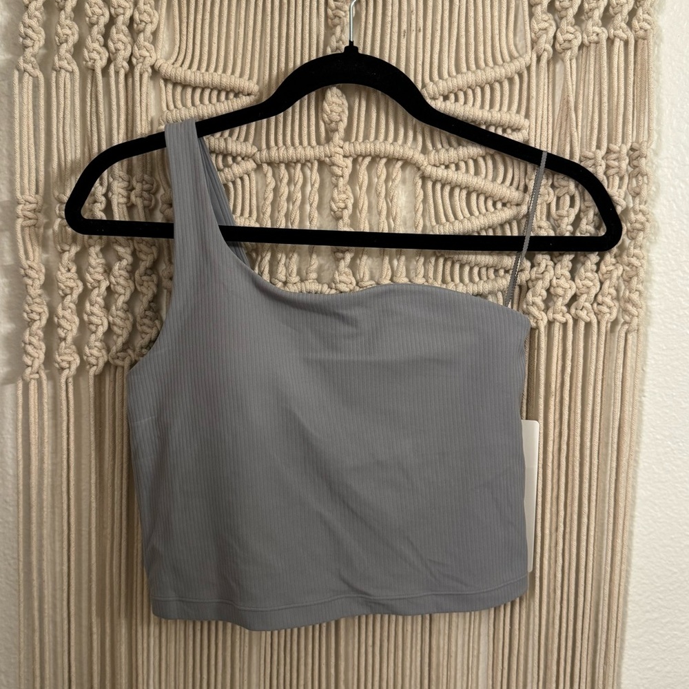 lululemon athletica - One-Shoulder Ribbed Tank Top in Light Gray